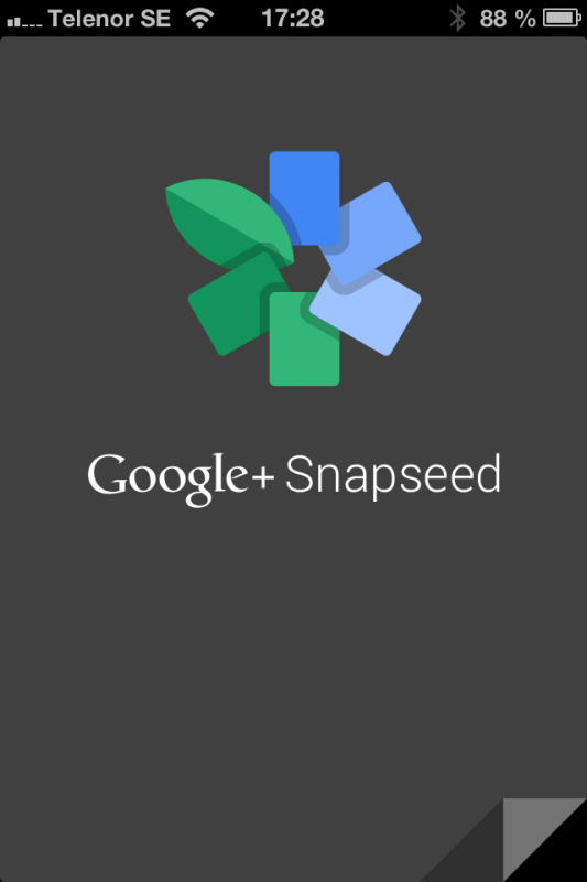 splashscreen Snapseed